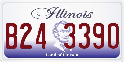 IL license plate B243390