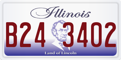 IL license plate B243402