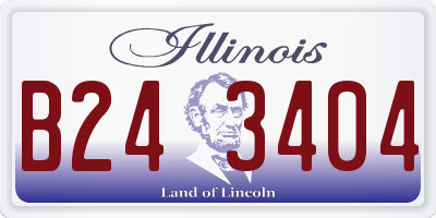 IL license plate B243404
