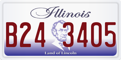 IL license plate B243405