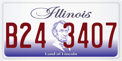 IL license plate B243407