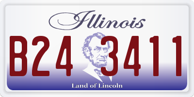 IL license plate B243411