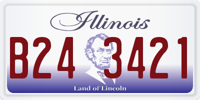 IL license plate B243421