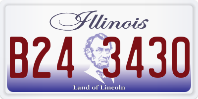IL license plate B243430