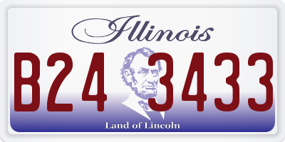IL license plate B243433