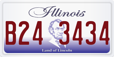 IL license plate B243434