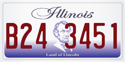 IL license plate B243451