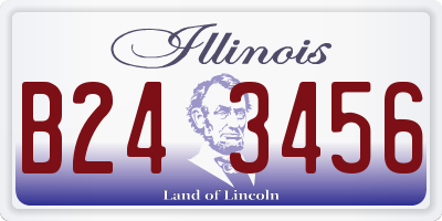 IL license plate B243456