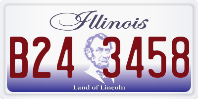 IL license plate B243458