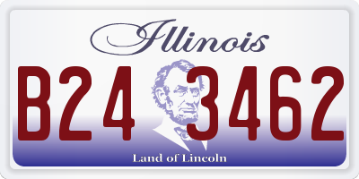 IL license plate B243462