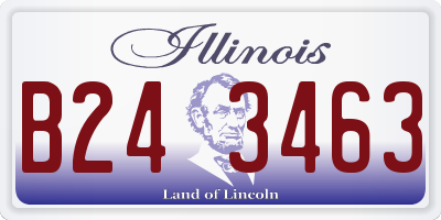 IL license plate B243463