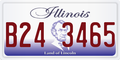 IL license plate B243465