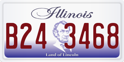 IL license plate B243468
