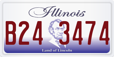 IL license plate B243474