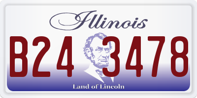 IL license plate B243478