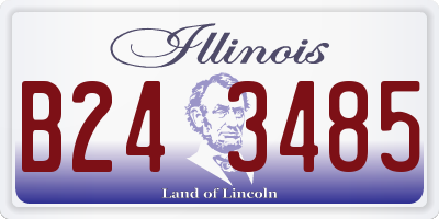 IL license plate B243485