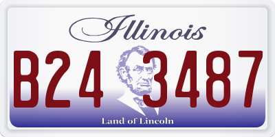 IL license plate B243487