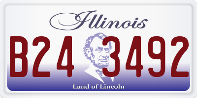 IL license plate B243492