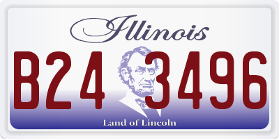 IL license plate B243496