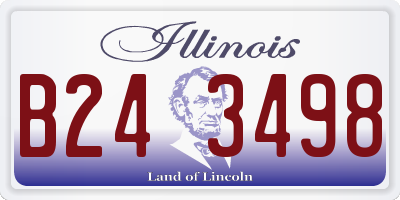 IL license plate B243498