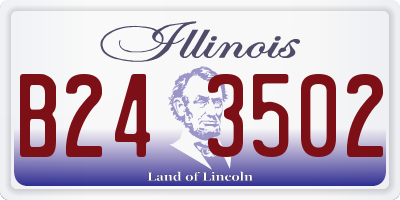 IL license plate B243502