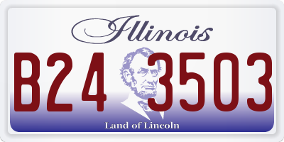 IL license plate B243503
