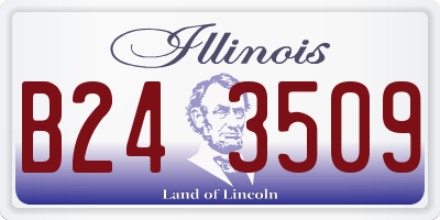 IL license plate B243509