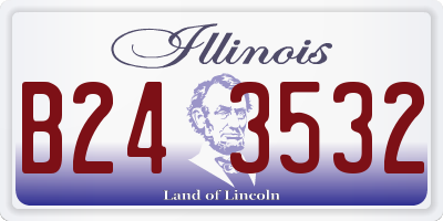IL license plate B243532