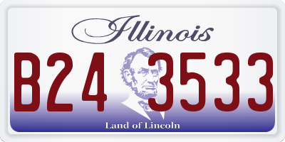 IL license plate B243533