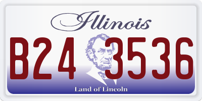 IL license plate B243536