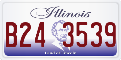 IL license plate B243539