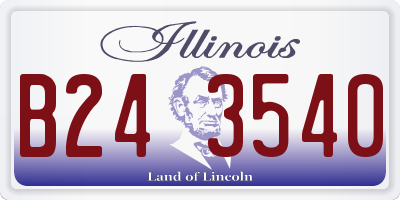 IL license plate B243540