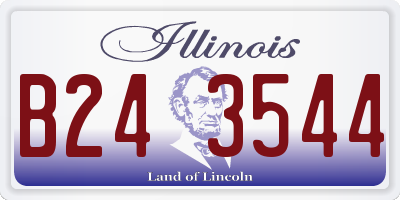 IL license plate B243544