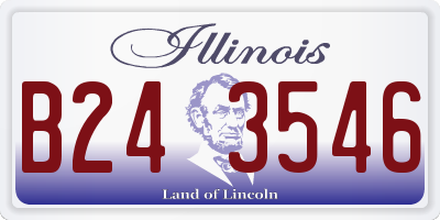 IL license plate B243546