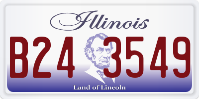 IL license plate B243549