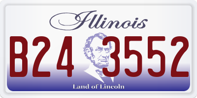 IL license plate B243552