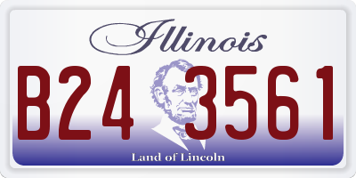 IL license plate B243561