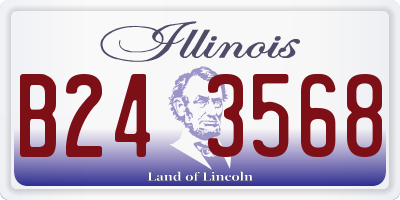 IL license plate B243568
