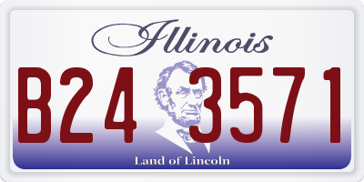 IL license plate B243571