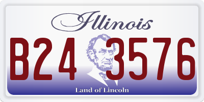 IL license plate B243576