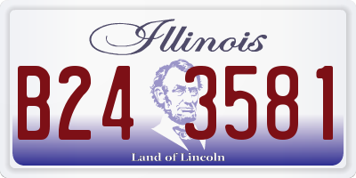 IL license plate B243581