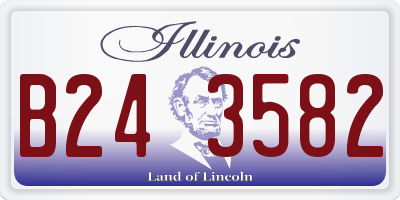 IL license plate B243582