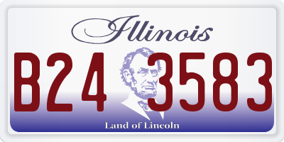 IL license plate B243583