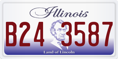 IL license plate B243587