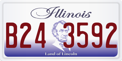 IL license plate B243592