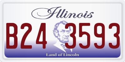 IL license plate B243593