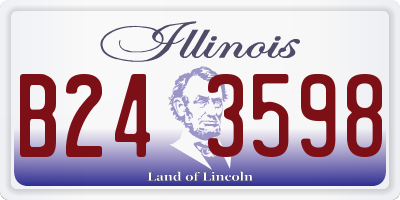 IL license plate B243598