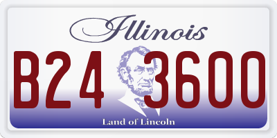 IL license plate B243600