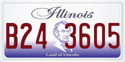 IL license plate B243605