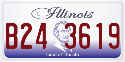 IL license plate B243619